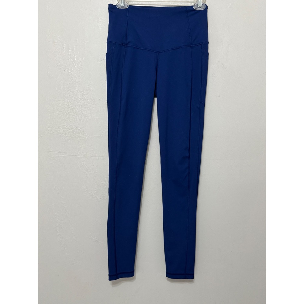 Victorias Secret VSX Sport Knockout Leggings Blue High Rise Pockets Small S/P